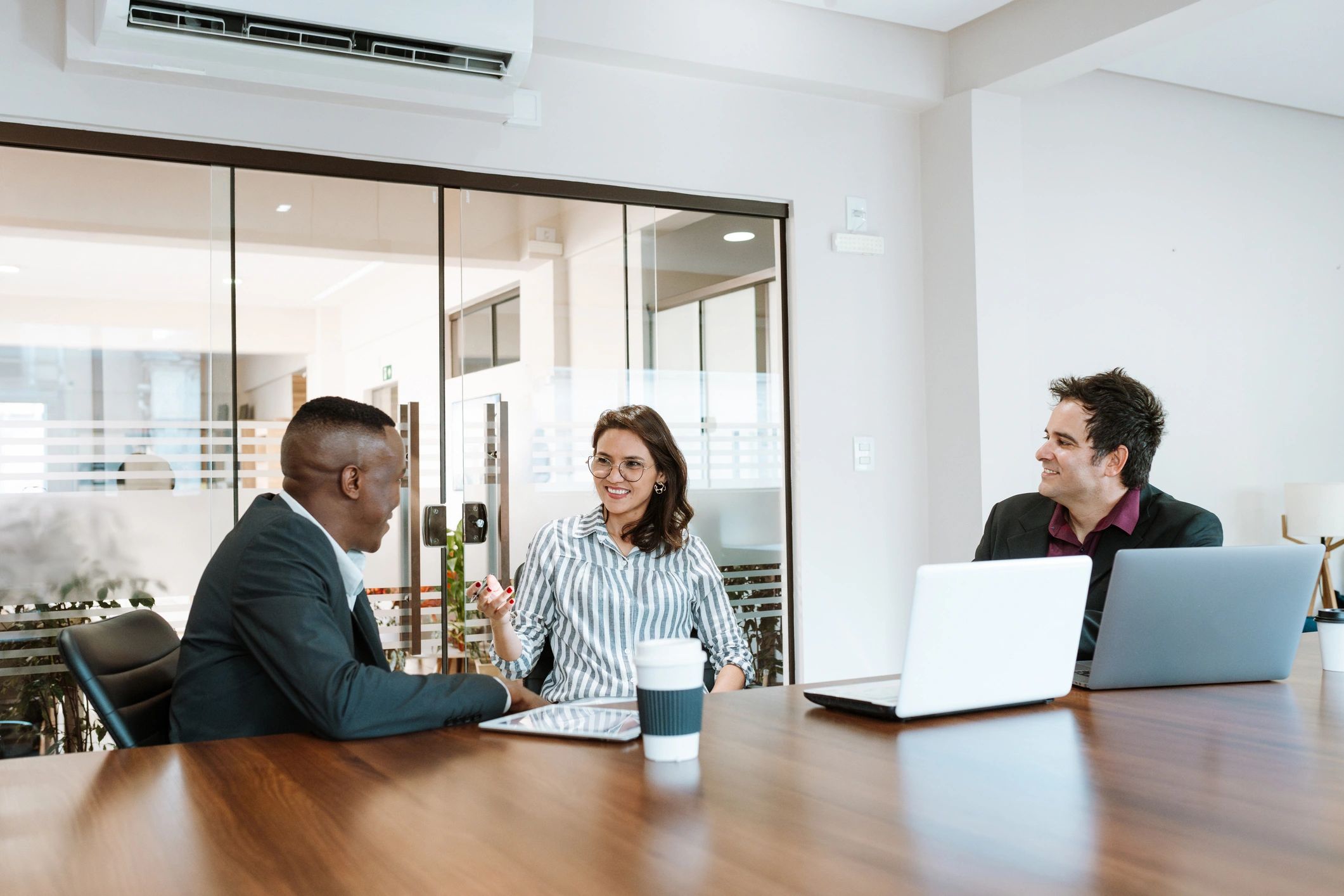 Technology consulting discussion in a meeting room